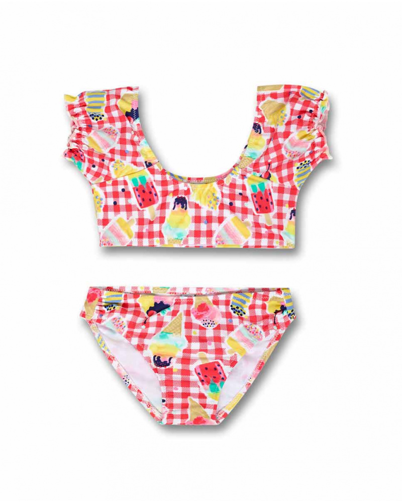 Girl's red gingham bikini Really Sweet
