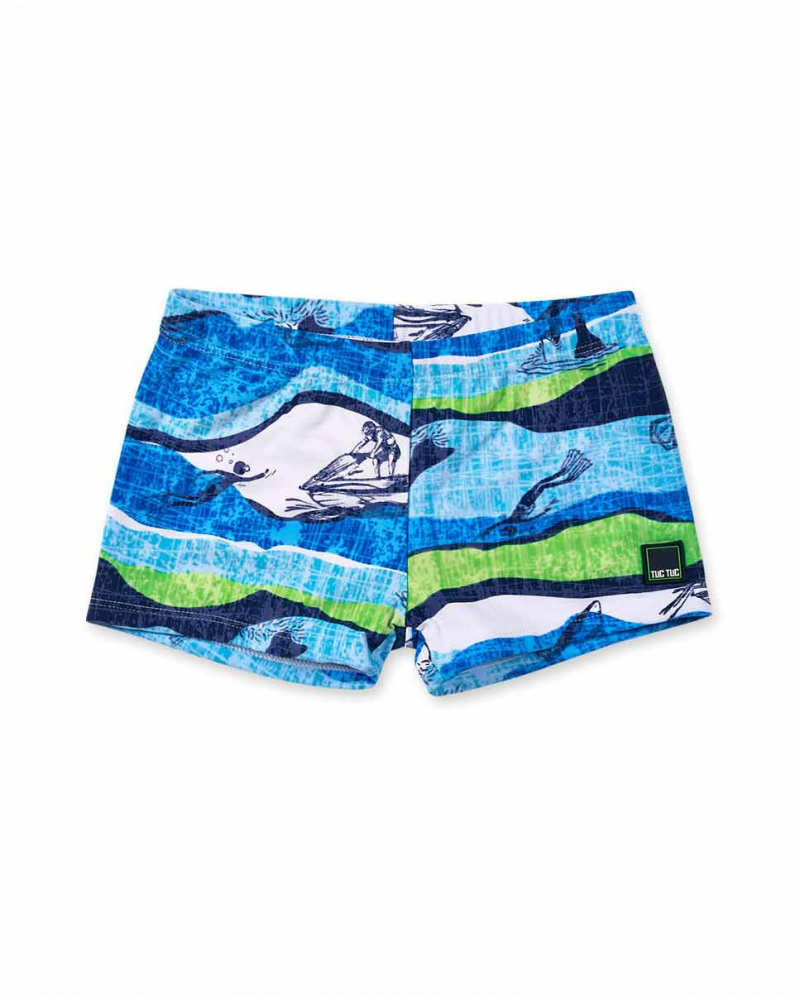 Diving Adventures boy's printed boxer swimsuit