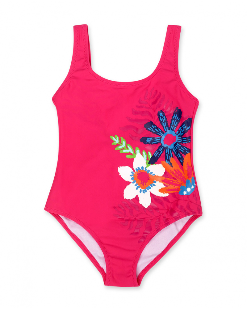 Amazonia girl's fuchsia swimsuit