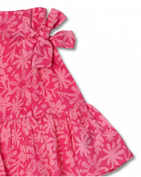 Amazonia girl's fuchsia poplin skirt