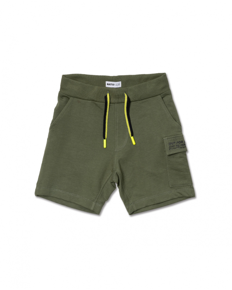 Khaki knit Bermuda shorts for boy Desert trail