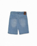 Blue flat Bermuda shorts for boy The coast
