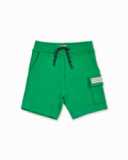 Green knit Bermuda shorts for boy The coast