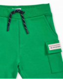 Green knit Bermuda shorts for boy The coast