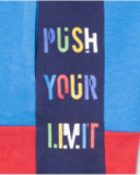 Blue red knit Bermuda shorts for boy Your game