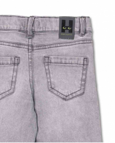 Flat gray Bermuda shorts for boy Urban Activist