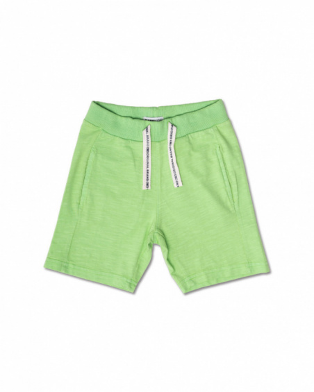 Urban Activist green knit Bermuda shorts for boy