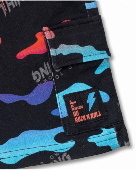 Printed knit bermuda for boy Wild thing