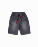 Boy's gray flat Bermuda shorts Wild thing