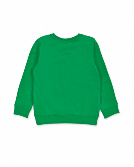 Green knitted sweatshirt for boy The coast