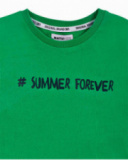 Green knitted sweatshirt for boy The coast