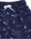 Navy blue printed bermuda shorts for boy The coast