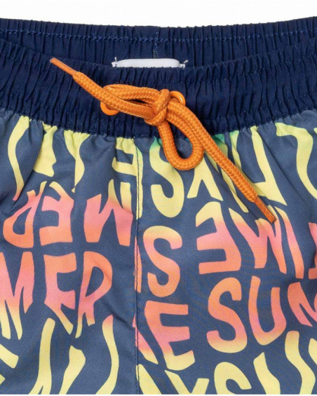 Blue print bermuda shorts for boy Beach Days