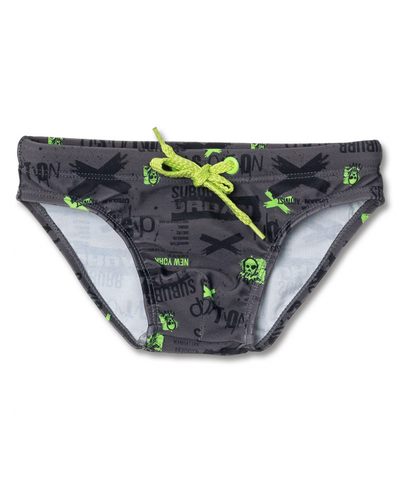 Urban Activist boy's gray slip swimsuit