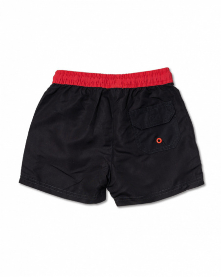 Black Bermuda shorts for boy Wild thing