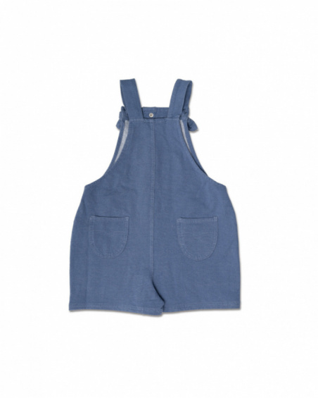 Blue knit jumpsuit for girl Paradiso beach