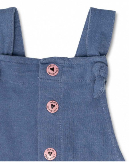 Blue knit jumpsuit for girl Paradiso beach