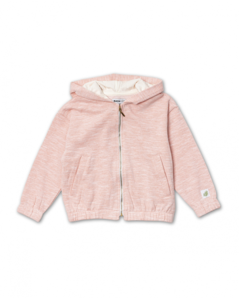 Orange knitted open sweatshirt for girl Oasis