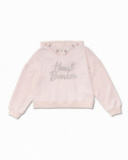Pink knitted sweatshirt for girl Bad influencer