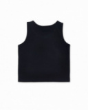 Black jersey tank top for girl Rebel Girl