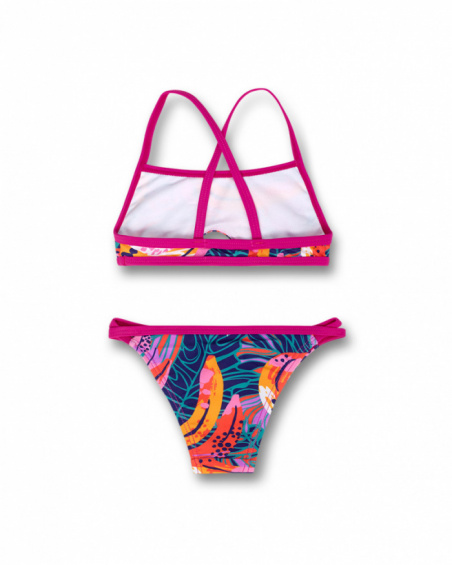 Full Bloom girl's printed bikini