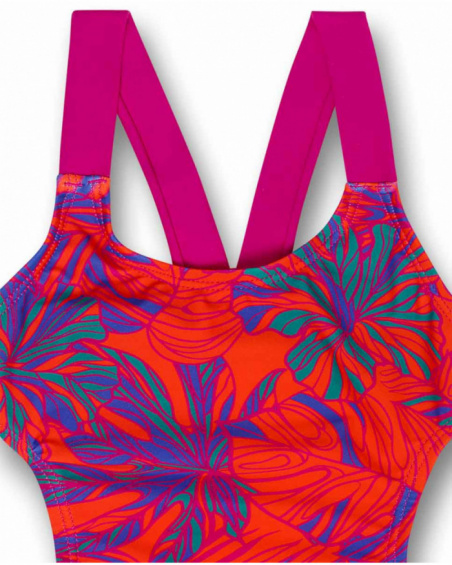 Tropical print swimsuit for girl Full Bloom