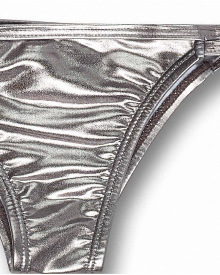 Metallic silver bikini girl One day in NYC