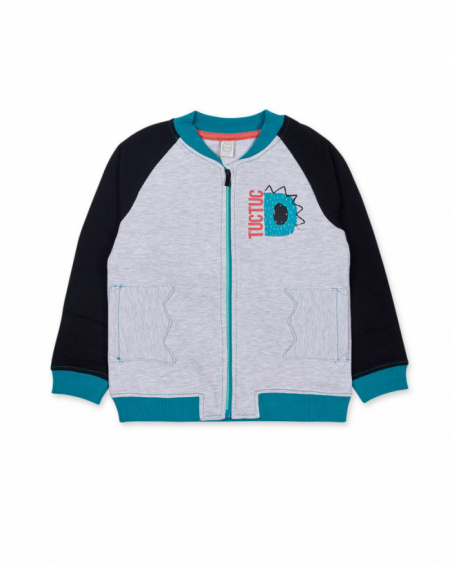 Juicy boy's gray fleece jacket