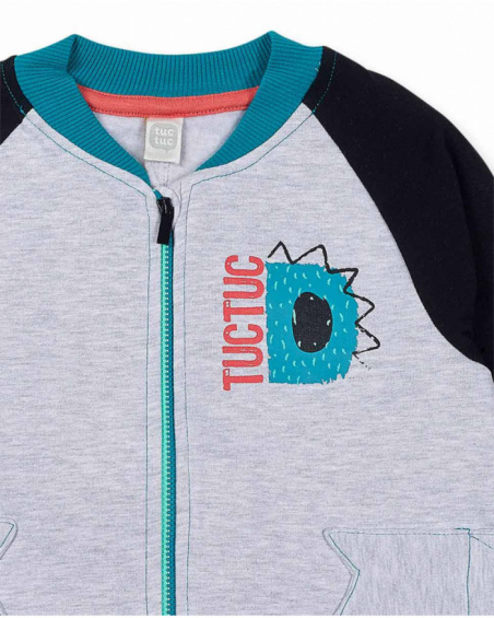 Juicy boy's gray fleece jacket