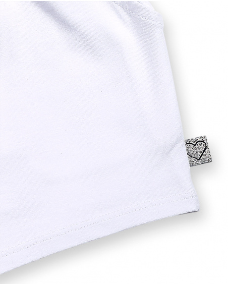 White knitted shorts for girl Basics Baby