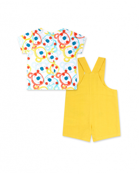 Sunday boy's yellow knitted flat set