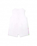 White knitted romper for girl Time to plant