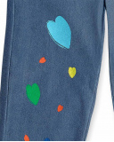 Long blue knitted trousers for girl Holidays