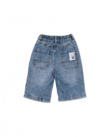 Flat blue Bermuda shorts for boy Desert trail