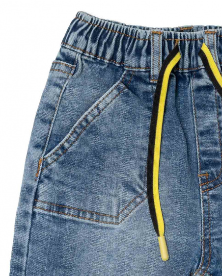 Flat blue Bermuda shorts for boy Desert trail