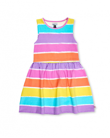 Striped knit dress for girl Paradiso beach | tuc tuc