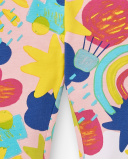 Girl's navy knit leggings Run Sing Jump collection