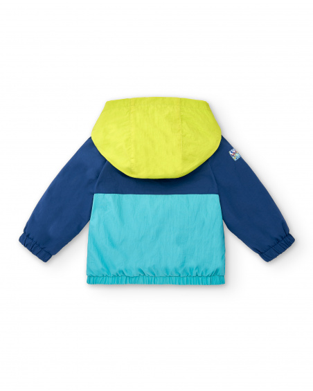 Boy's green blue windbreaker Run Sing Jump collection