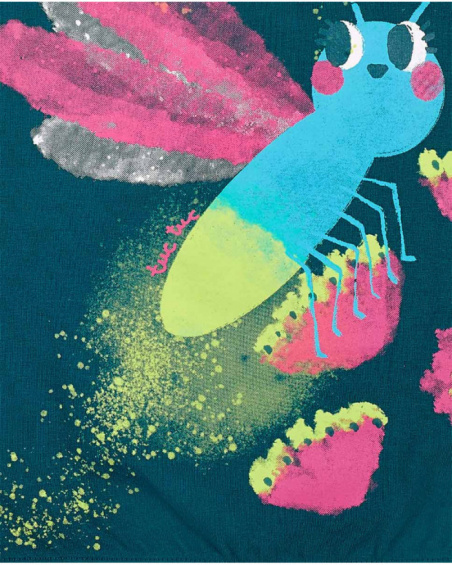 Camiseta punto verde oscuro niña Tropadelic