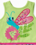 Vestido punto verde niña Tropadelic