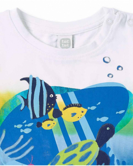 Camiseta tirantes punto azul niño Ocean Wonders