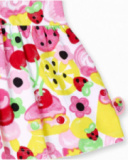 Vestido punto blanco estampado niña Creamy Ice