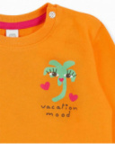 Sudadera felpa naranja niña Banana Records