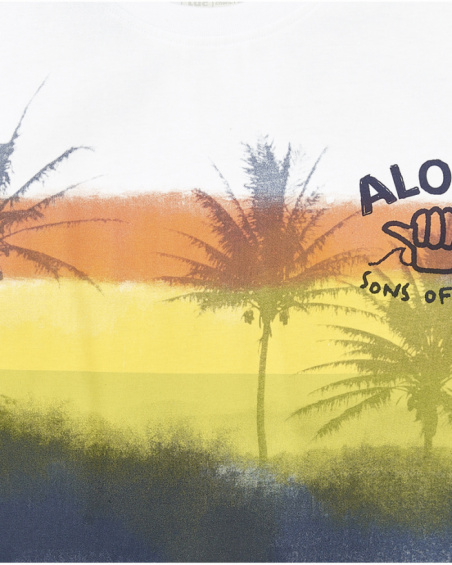 Camiseta larga punto blanco niño Sons of Fun