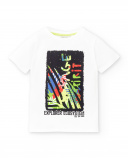 Camiseta punto blanco niño Savage Spirit