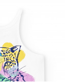 Camiseta tirantes punto blanco niña Rockin the Jungle