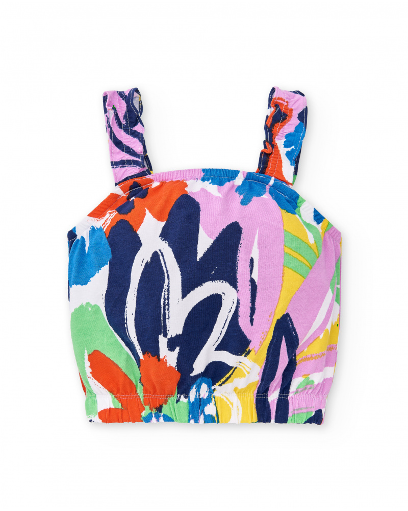 Camiseta tirantes punto lila niña Rockin the Jungle