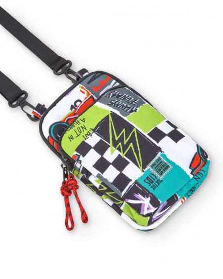 Bolso móvil negro niño Race Car