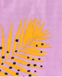 Camiseta punto lila niña Paradise Beach