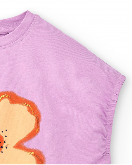 Camiseta top punto lila niña Paradise Beach